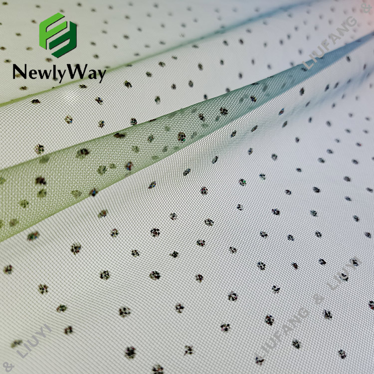 100 najlon mrežasta tkanina od čipke s printom duga i svjetlucavim tilom za suknje-15