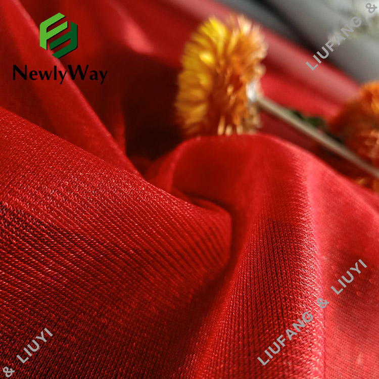 Anti-Static Shine Plain Tulle nylon Mesh Net Fabric maka akwa-14