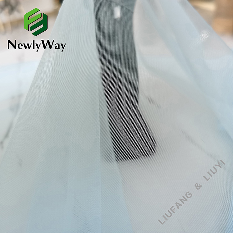 Aangepaste polyester vermengt garen diamant mesh net tule stof voor vrouwen jurken-5