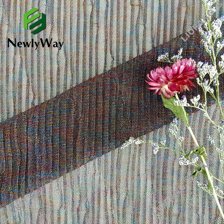 Kyawawan kyalkyali Pleated Tulle Polyester Mesh Lace Fabric don Lady Skirt-13