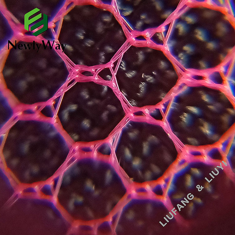 ការលក់រោងចក្រ 100 Polyester Hexagon Honeycomb Mesh Net Tulle Fabric for Mosquito Net-7