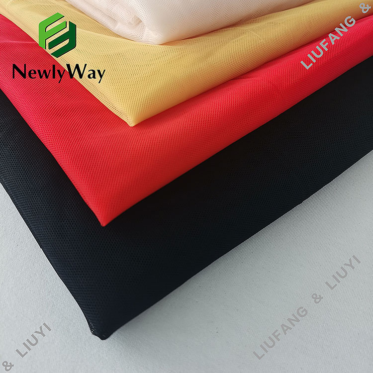 Tissu en filet de tulle à mailles en nylon de haute qualité 100 pour EmbroideryDress-16