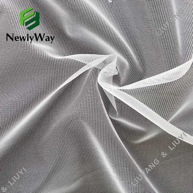 Indwangu Yekhwalithi Ephakeme Ye-100 Polyester Square Grid Mesh Tulle Net Fabric ye-Bubble Skirt-14