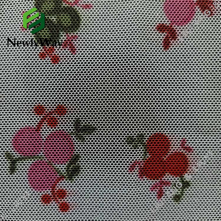 Високоякісна поліестерова мереживна тканина з цифровим друкованим вишневим тюлем для сукні-1