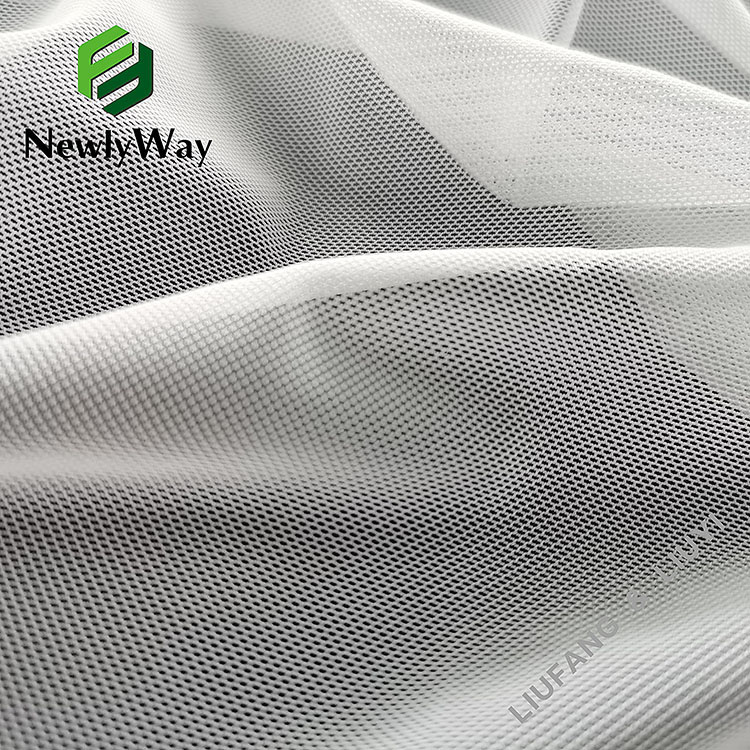 Висококачествена 40D найлонова спандекс мрежеста плетена еластична тъкан за облекла-15