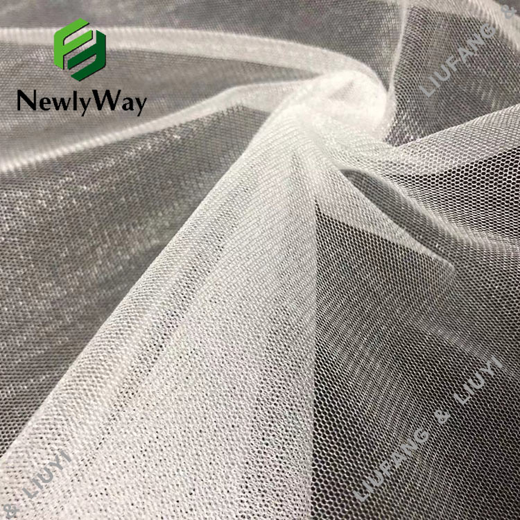 Žhavý výprodej Hexagonální nylonová síťovina s lesklou tylovou tkaninou pro svatební závoj-14