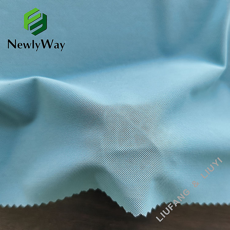ស្បែកស្និទ្ធស្នាល 20D nylon 300D spandex quadrangle mesh knit fabric stretch for lingerie-14
