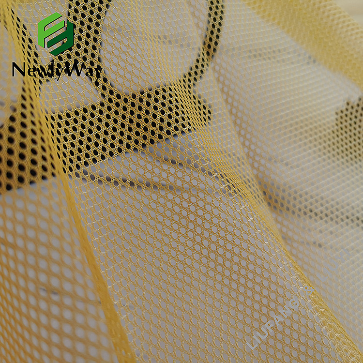 Manufacturer polyester fiber tulle net mesh fabric para sa sportswear lining-11