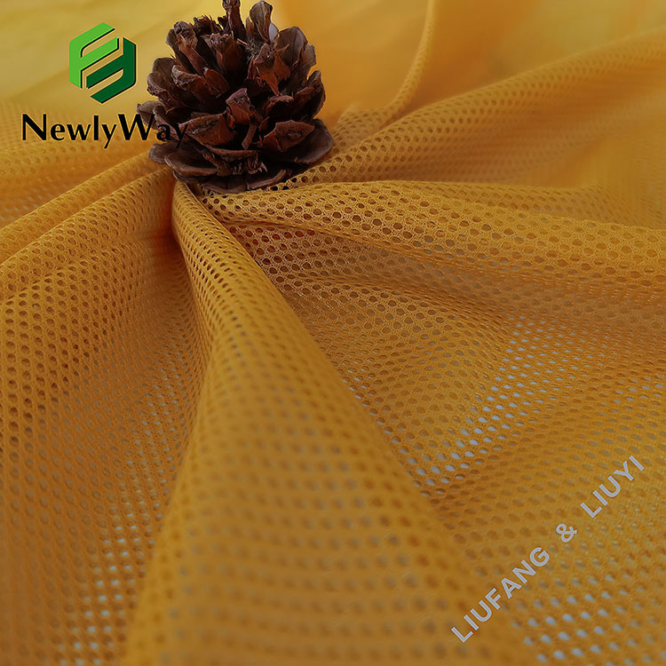 Manufacturer polyester fiber tulle net mesh fabric para sa sportswear lining-12