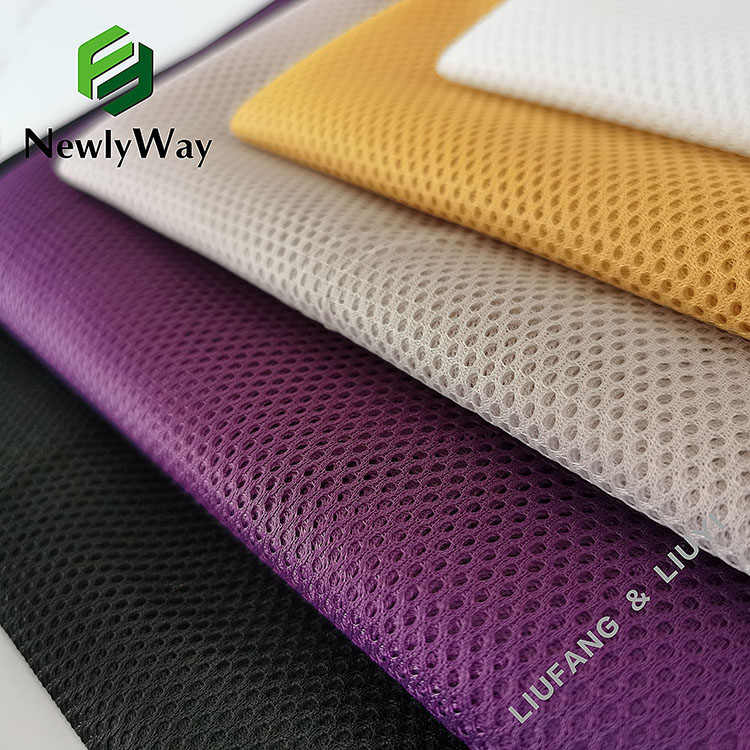 Manufacturer polyester fiber tulle net mesh fabric para sa sportswear lining-16