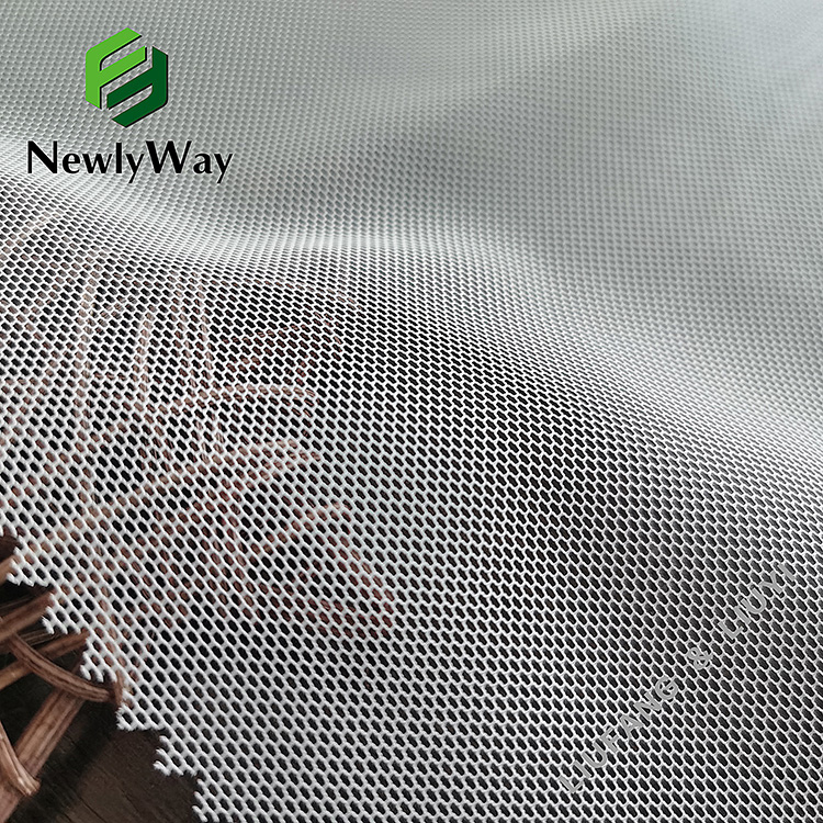 Nei lancéiert transparent Tüll Polyester Fiber Netz Stoff fir Fraen Kleeder-12