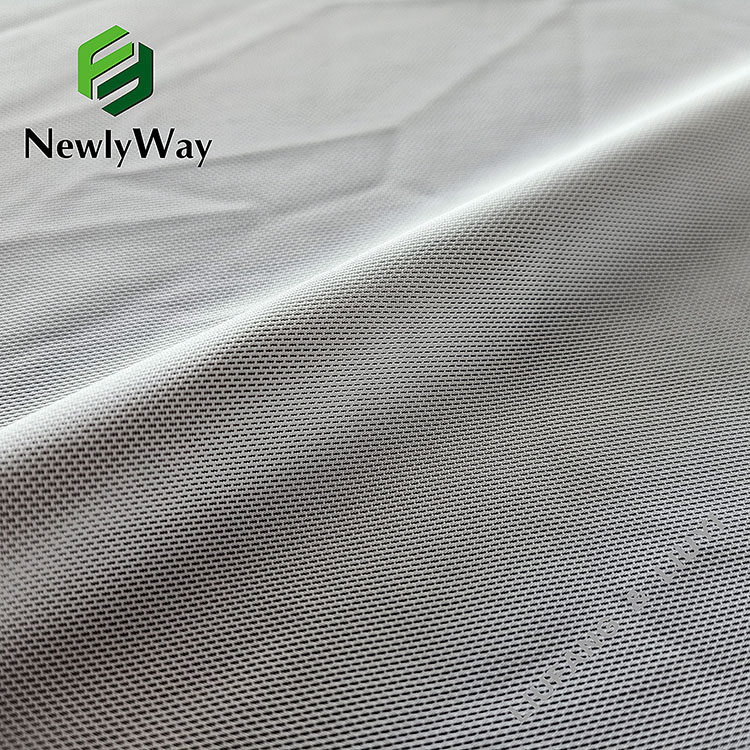 Tecido de punto elástico de malla elástica de nylon branco recentemente lanzado para roupa interior-14