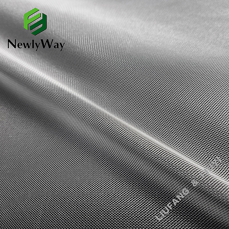 Kualitas Premium Flash Polyester Fiber Diamond Net Mesh Kain Tulle untuk Gaun Pengantin-15
