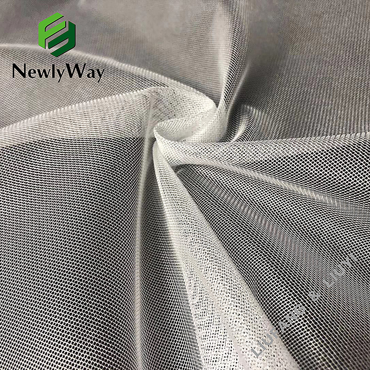 Najwyższej jakości tkanina z tiulu z włókna poliestrowego Flash Fibre Diamond Net Mesh na suknie ślubne-16