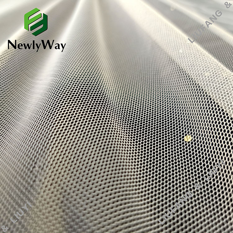 Tissu de dentelle de maille de polyester de tulle de paillette modelé par point d'impression pour des jupes-11