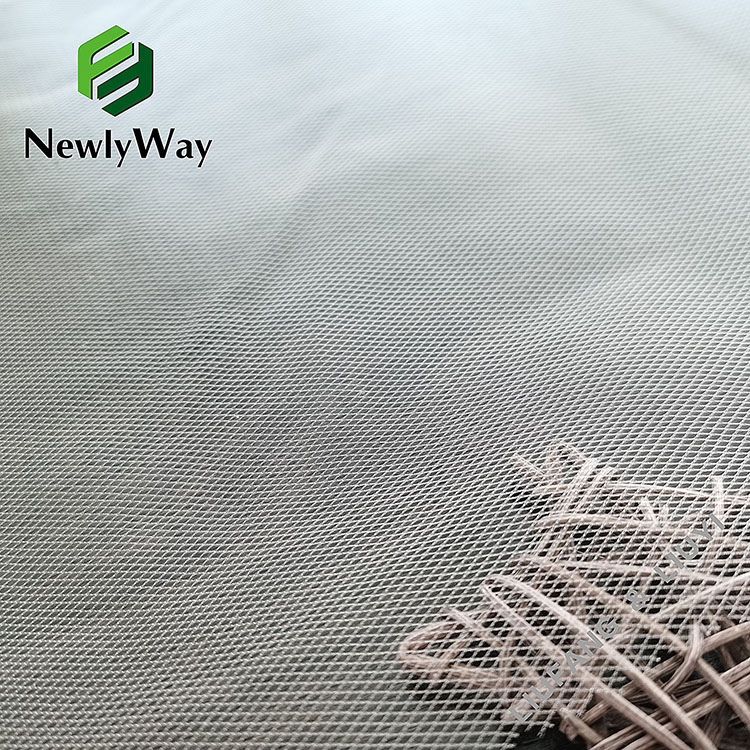 Stiff Fluffy Hand-feel Nylon Diamond Net Nesh Tulle Fabric para sa Wedding Party Dekorasyon-12