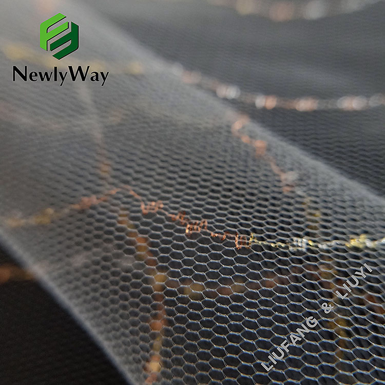 Groothandel metalen garens nylon mesh gebreide tule stof voor accessoires-01