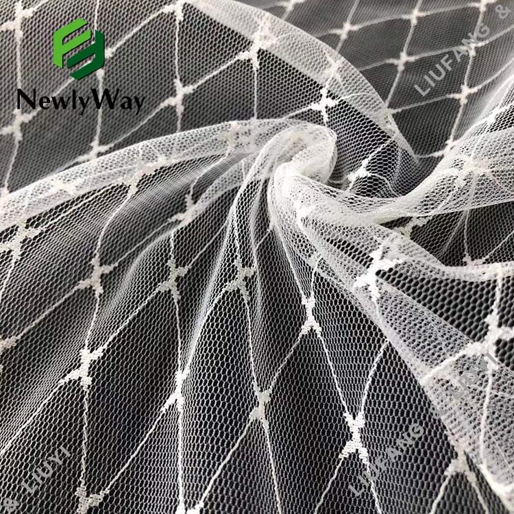 100 Nylon Ultramodern Shaped Like Tiny Bones Mesh Tulle Net Fabric for Girl Skirts-15