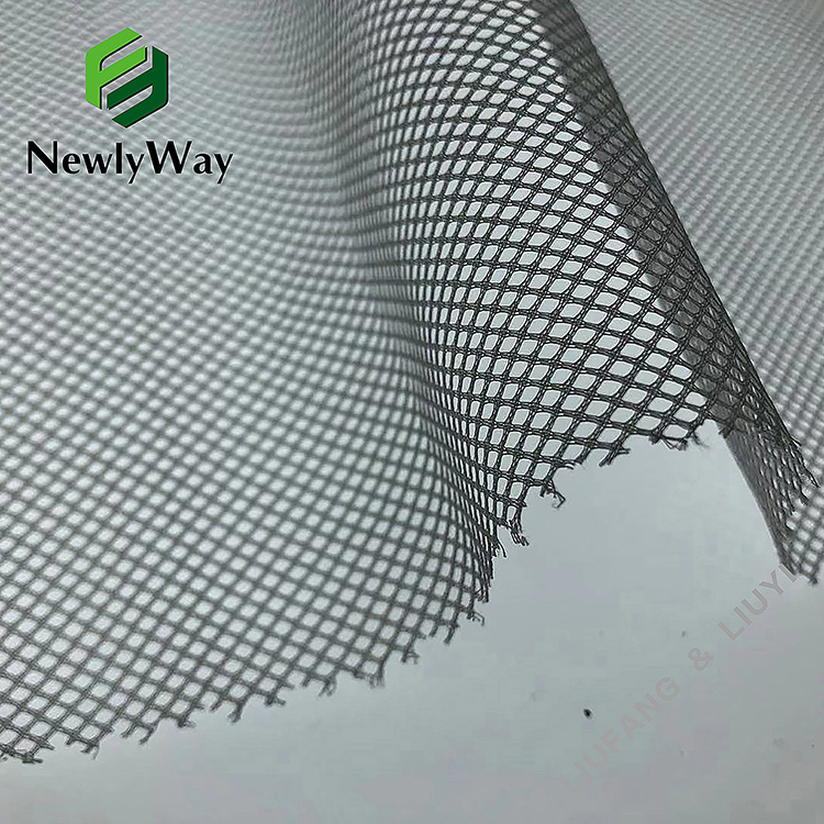 100 Polyester quadrangle grid square mesh warp knitted fabric for fruit or shopping bag-17