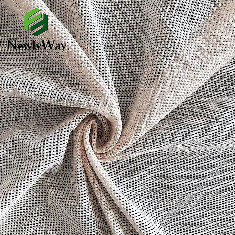 100 polyester low elastic pocket material quadrangle mesh knit fabric for lining-12