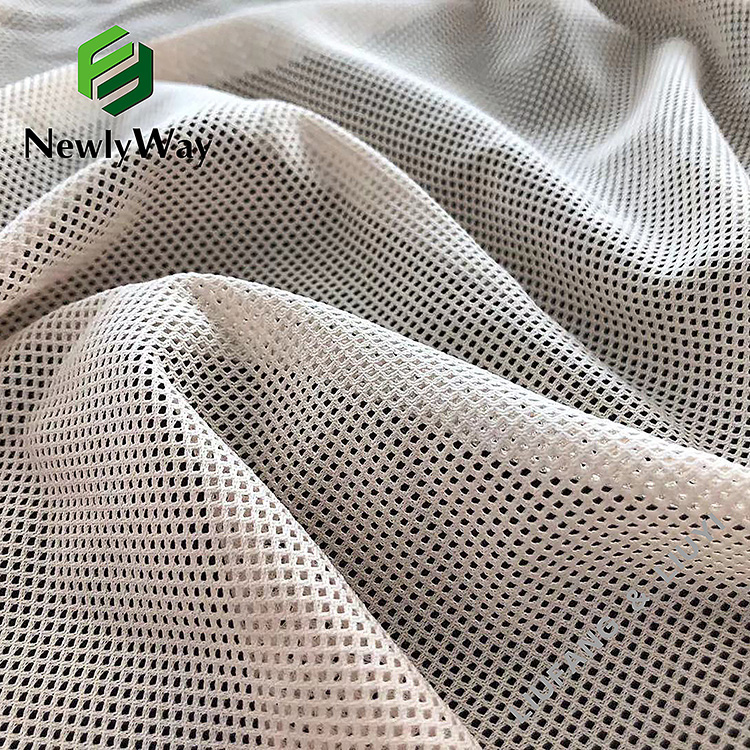 100 polyester low elastic pocket material quadrangle mesh knit fabric for lining-15