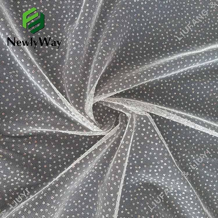 Fashion and simple coloured glitter tulle polyester mesh lace fabric for skirts-14