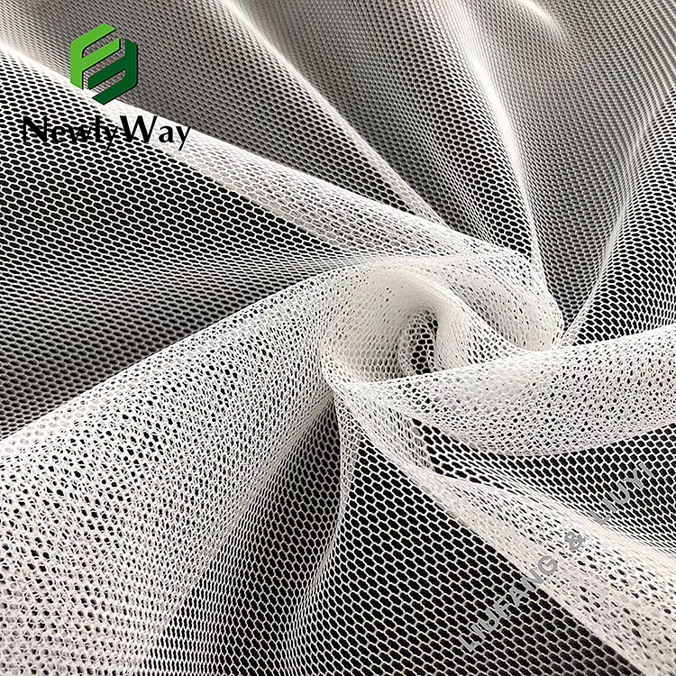 Newly launched transparent tulle polyester fiber net mesh fabric for women's dresses-14