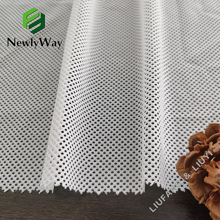 Popular white nylon and spandex tricot knit mesh fabric for sportswear lining-11