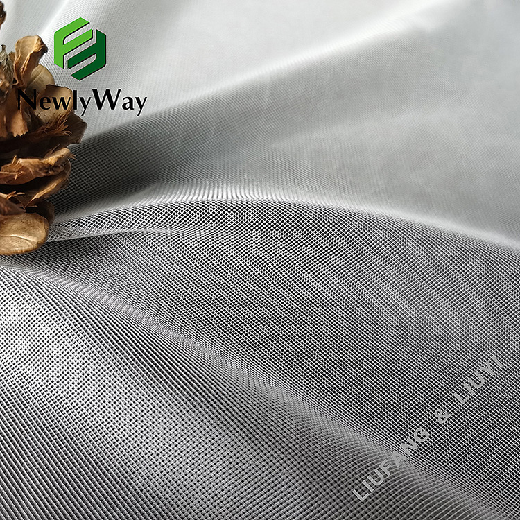 Premium Quality Flash Polyester Fiber Diamond Net Mesh Tulle Fabric for Wedding Dresses-12