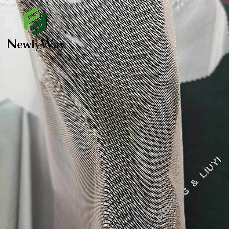 Simple Fashion Nylon Tulle Reinforce Net Mesh Fabric for Bridal Wedding Dress-16