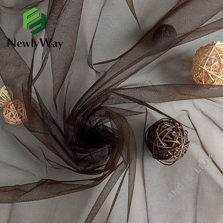 Simple Fashion Nylon Tulle Reinforce Net Mesh Fabric for Bridal Wedding Dress-18