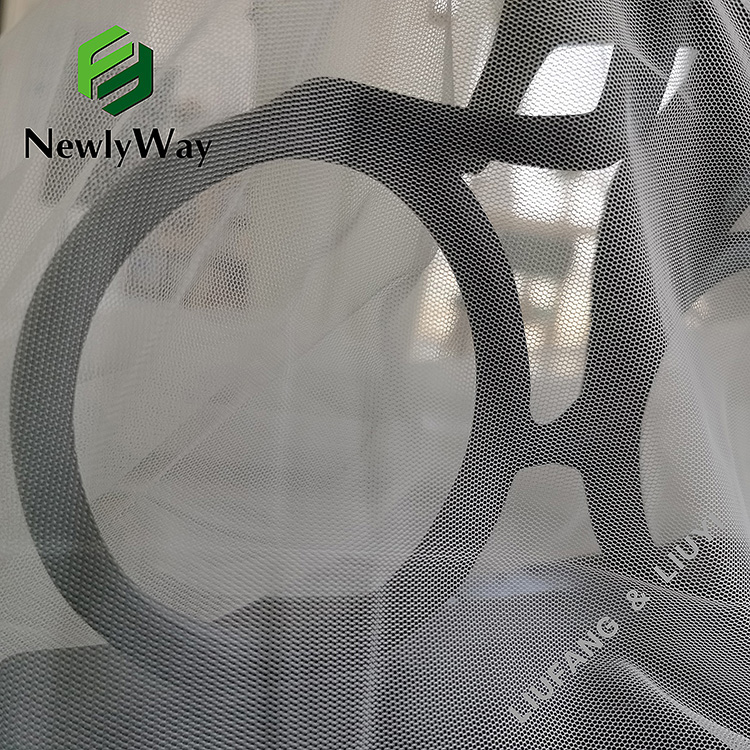 Transparent 40D nylon fiber hexagona net mesh tulle fabric for skirts-12