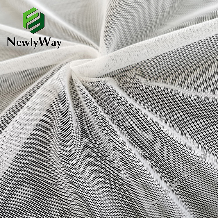 Transparent 40D nylon fiber hexagona net mesh tulle fabric for skirts-13