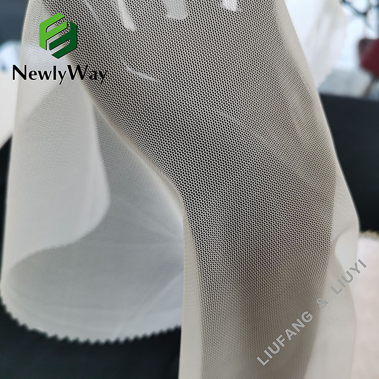 Transparent 40D nylon fiber hexagona net mesh tulle fabric for skirts-14
