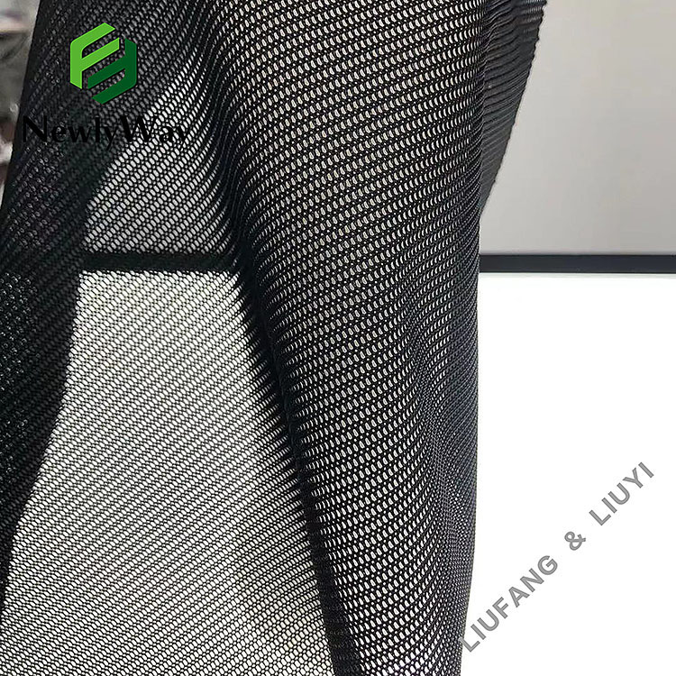 Wholesale polyester spandex square grid mesh warp knitted fabric for clothing-13
