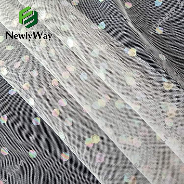 coloured polka dot foil printed tulle nylon mesh lace fabric for weddingdresses-13